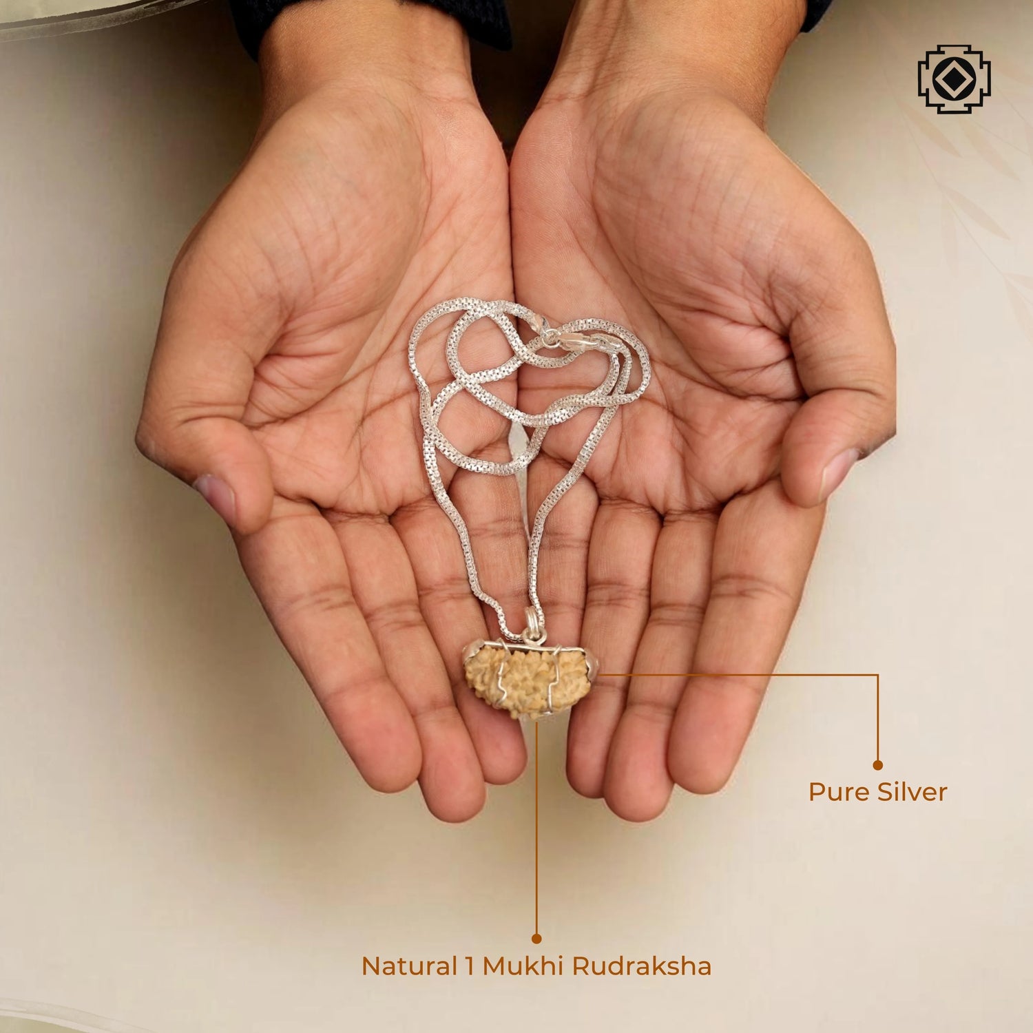 1 Mukhi Rudraksha Pendant