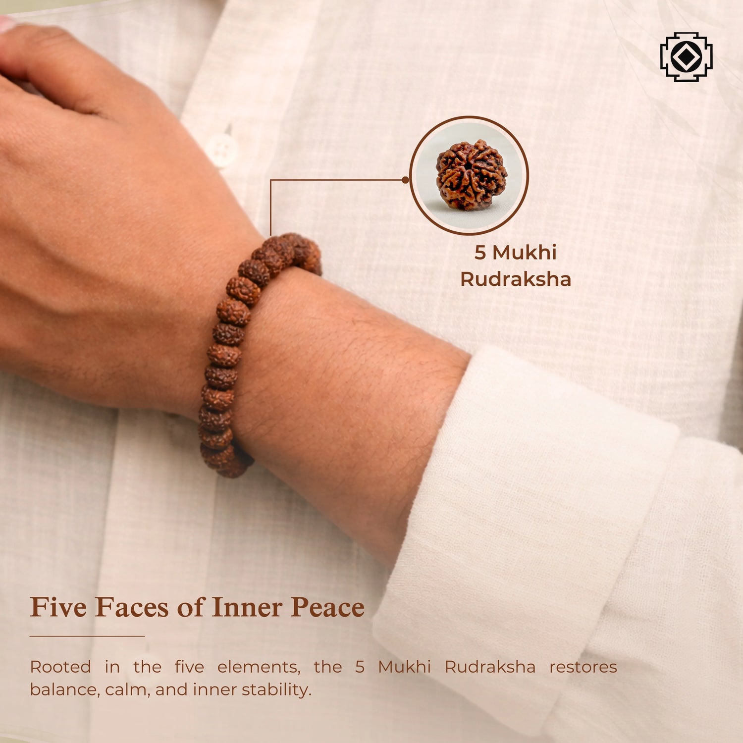 5 Mukhi Rudraksha Bracelet