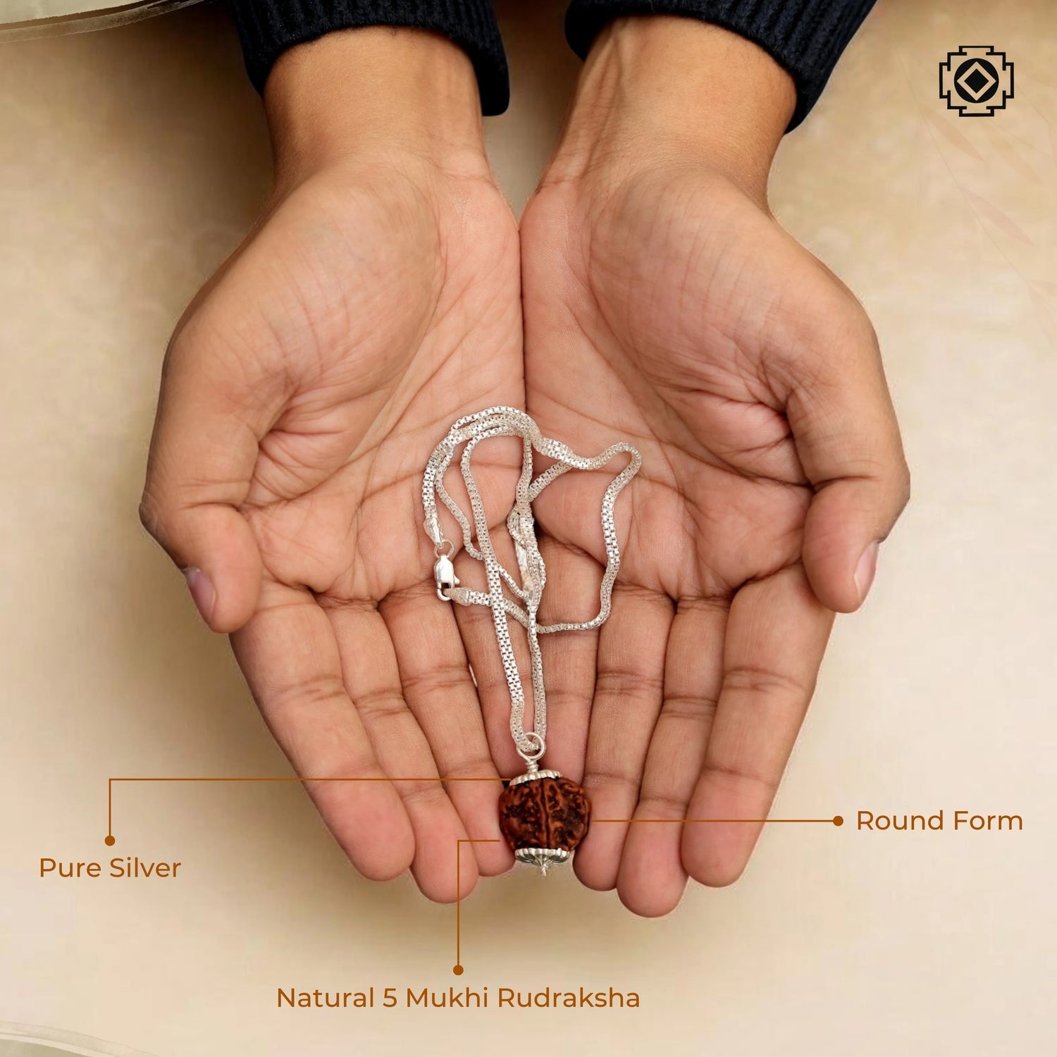 5 Mukhi Rudraksha Pendant