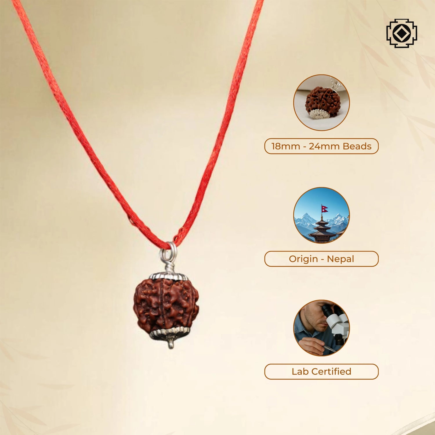 5 Mukhi Rudraksha Pendant