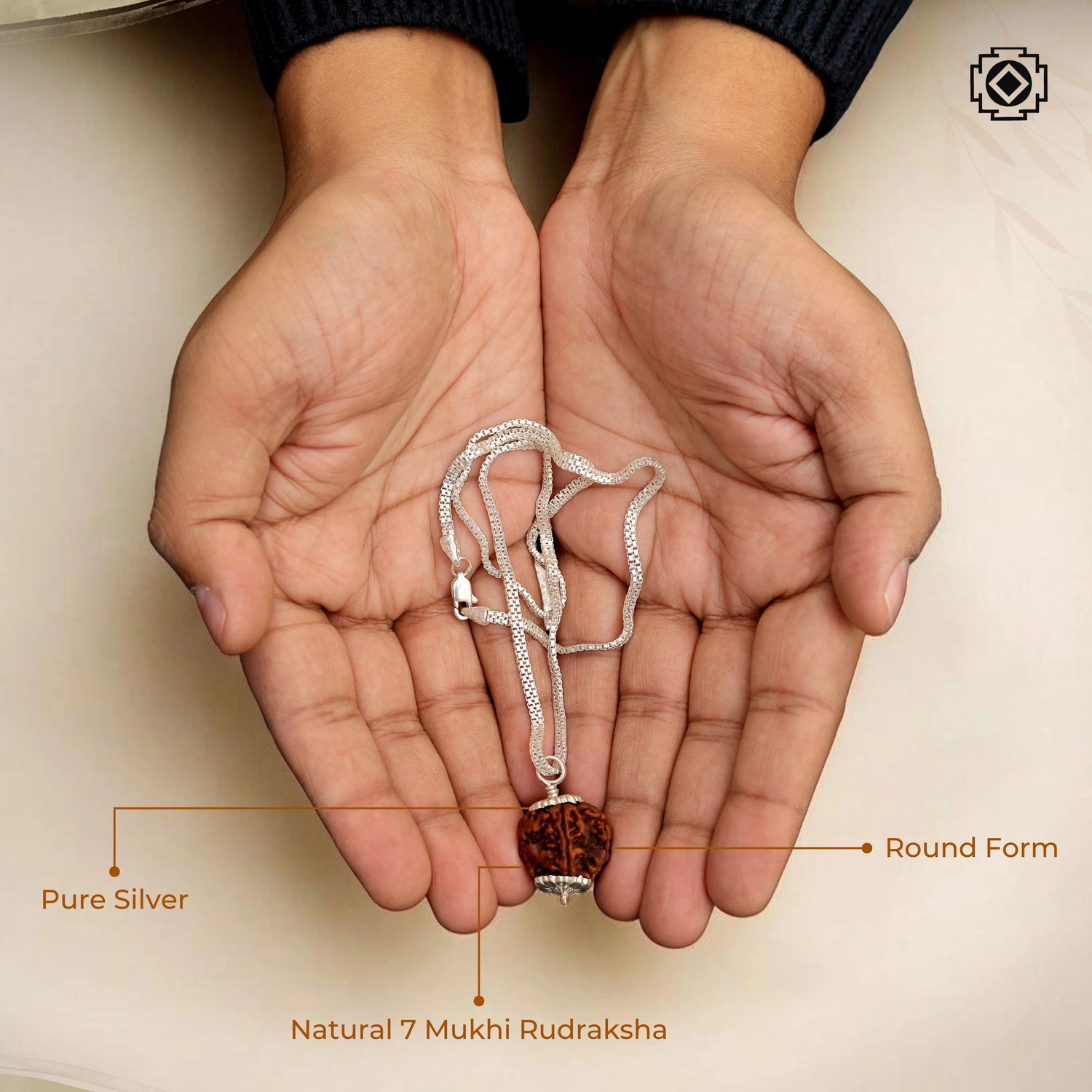 7 Mukhi Rudraksha Pendant