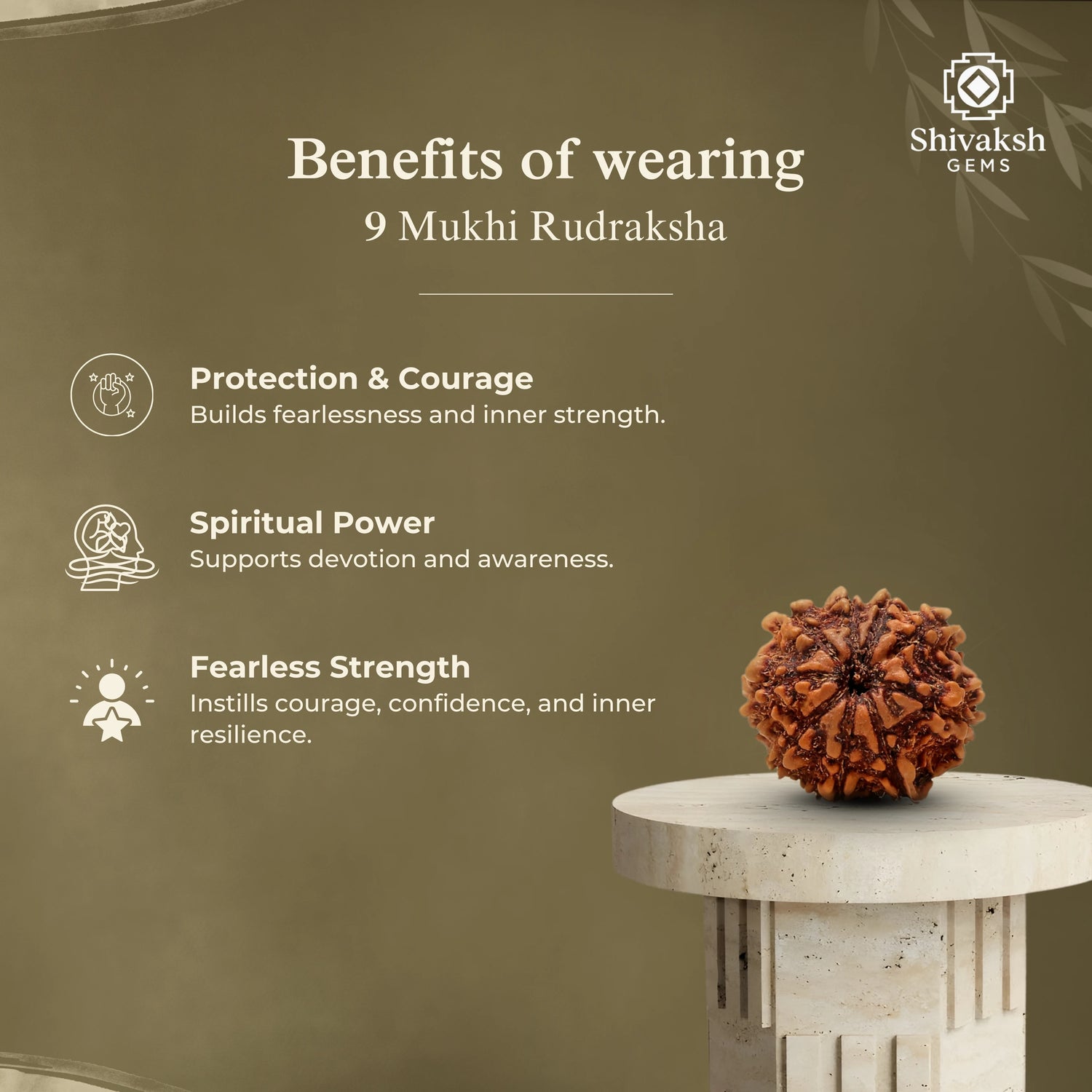 9 Mukhi Nepali Rudraksha