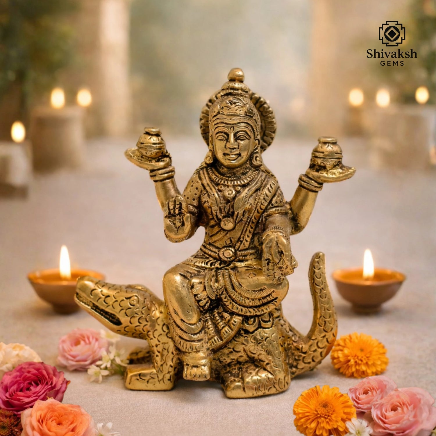 Ganga Maiya Brass Murti