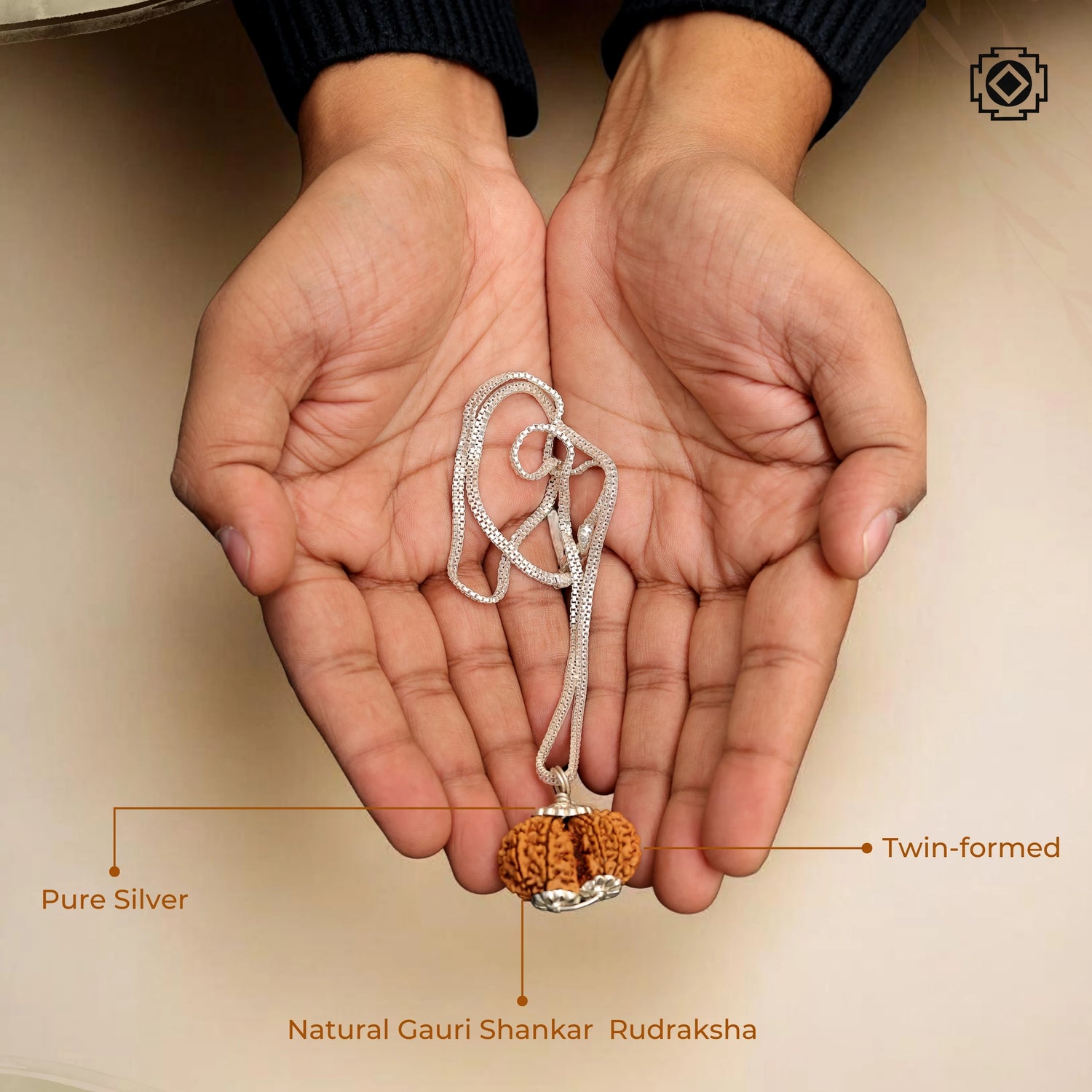 Gauri Shankar Rudraksha Pendant