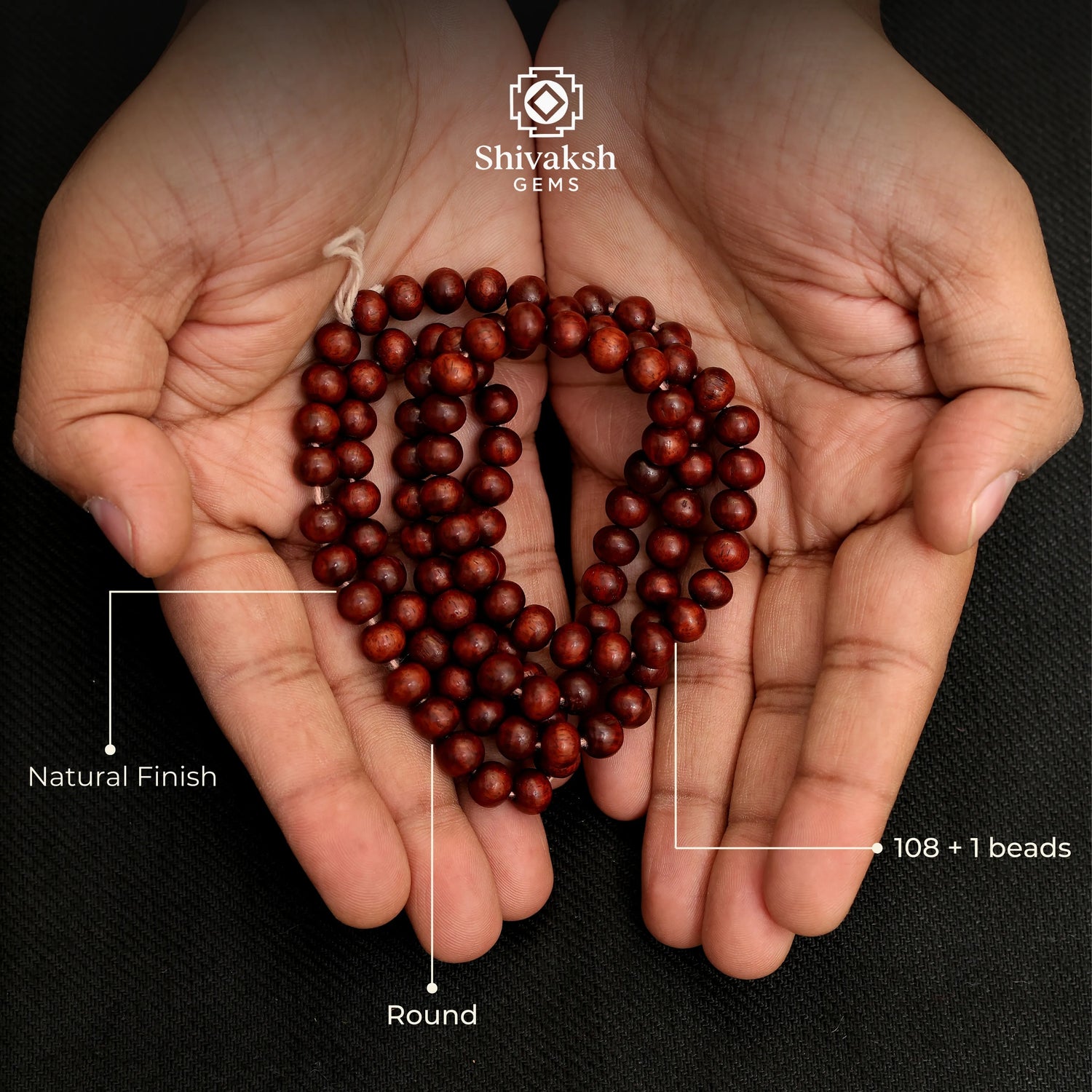 Red Chandan Mala Sandalwood Mala
