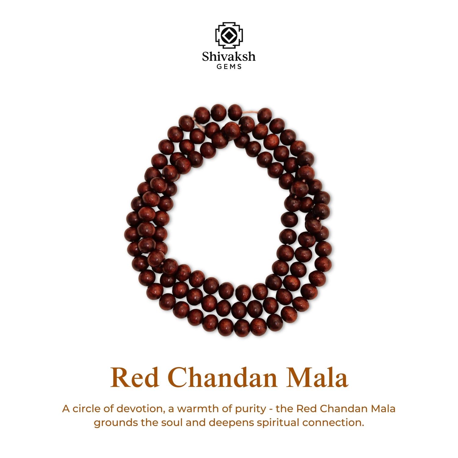 Red Chandan Mala Sandalwood Mala