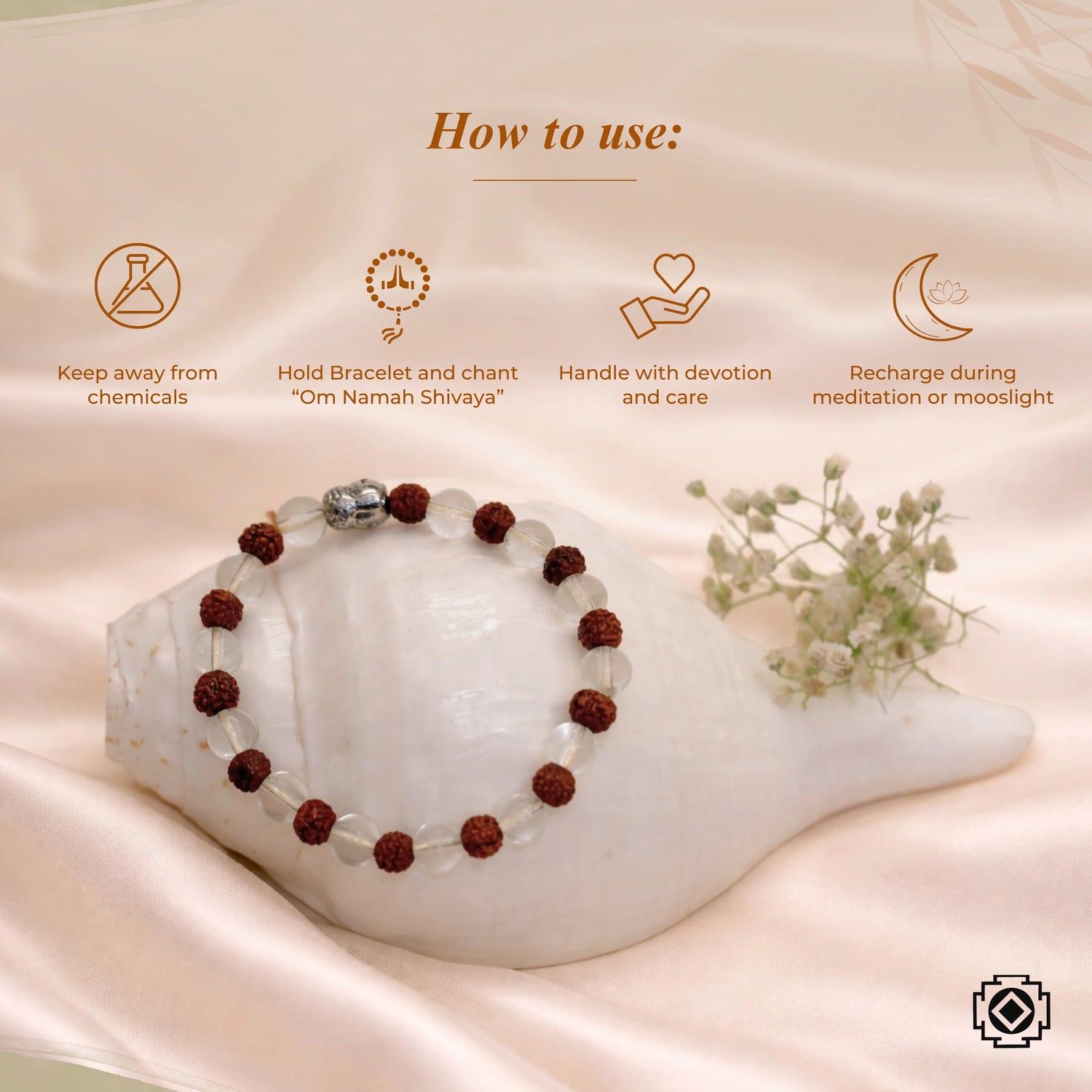 Rudraksha Sphatik Bracelet