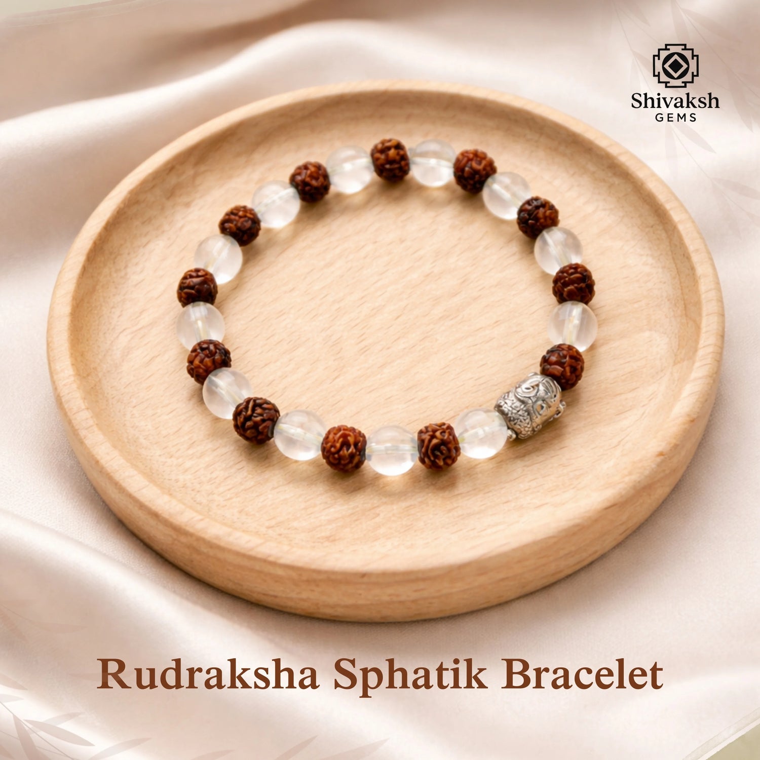 Rudraksha Sphatik Bracelet