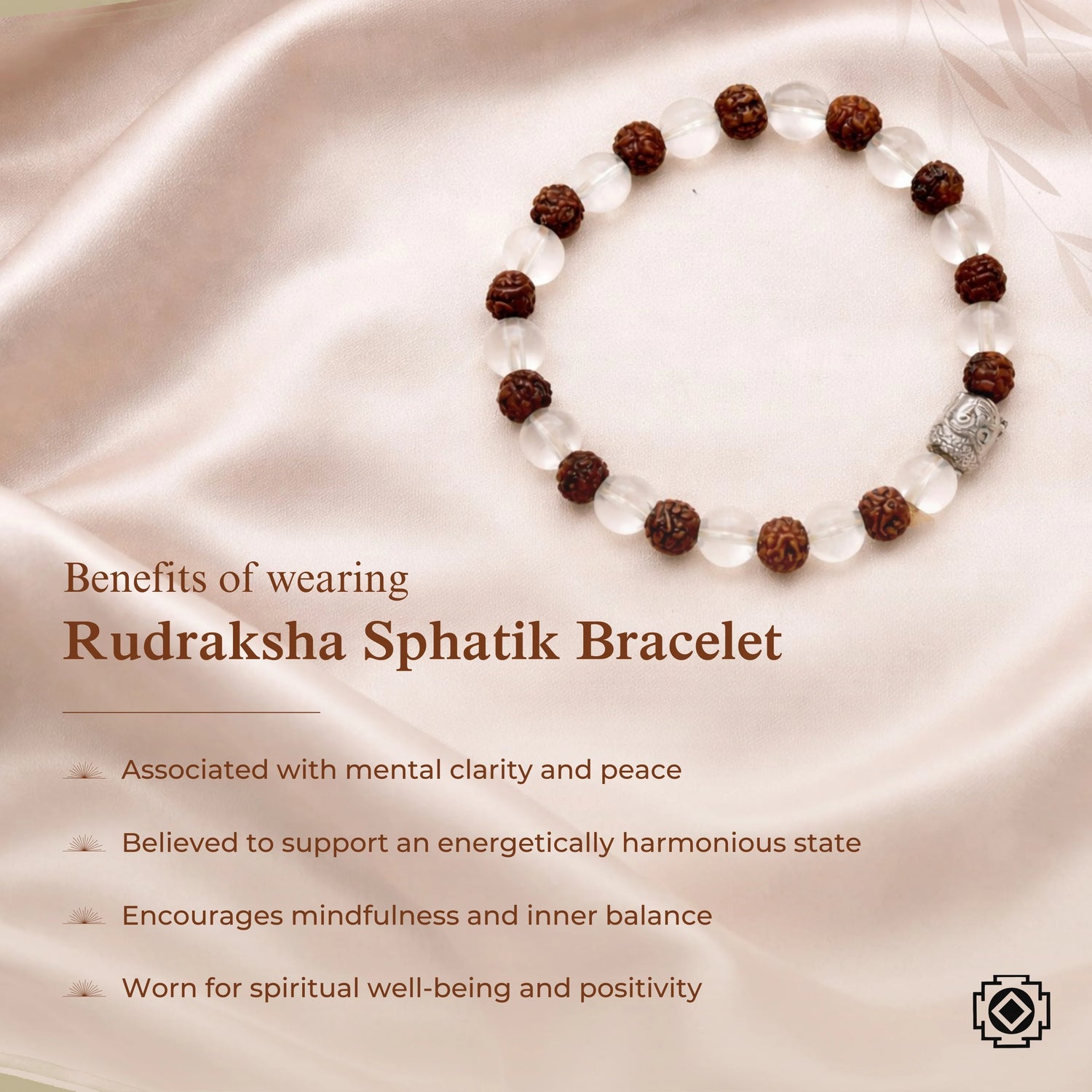 Rudraksha Sphatik Bracelet