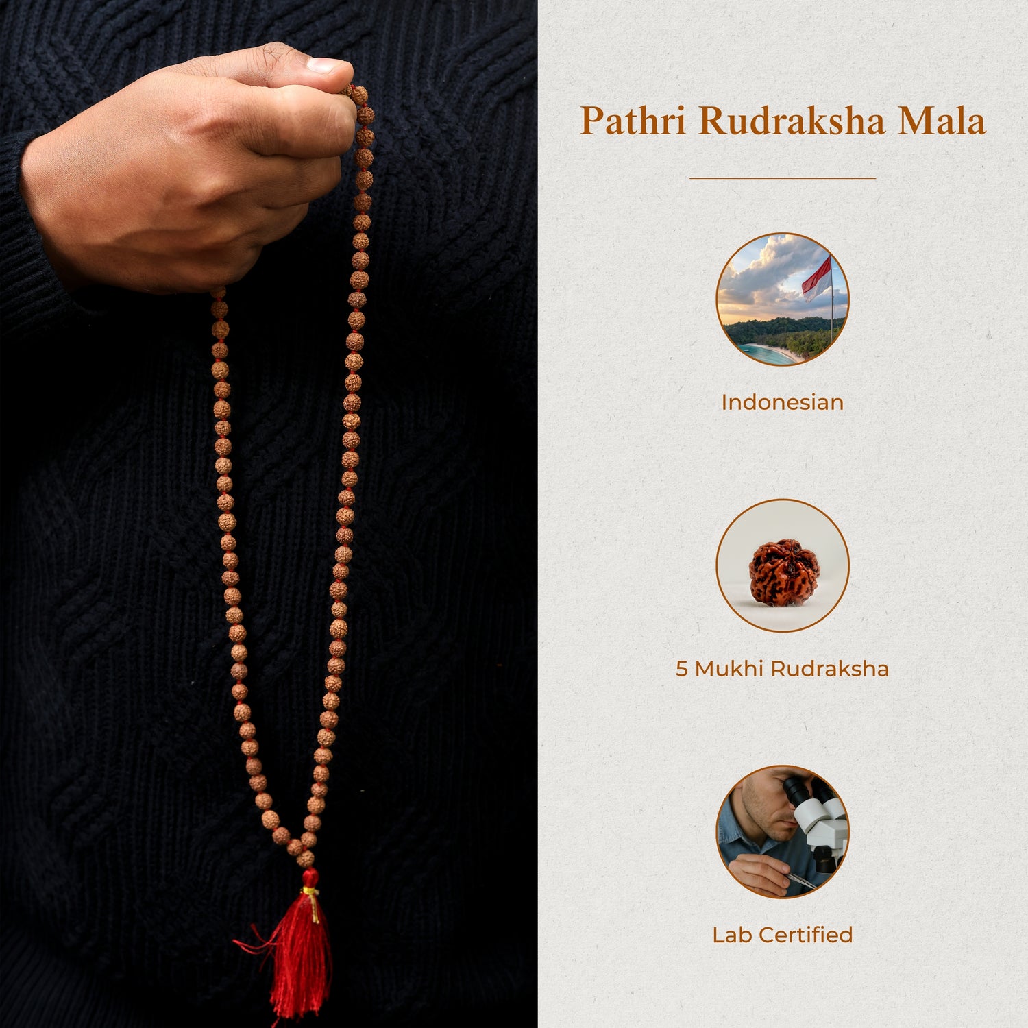 Rudraksha Pathri Mala