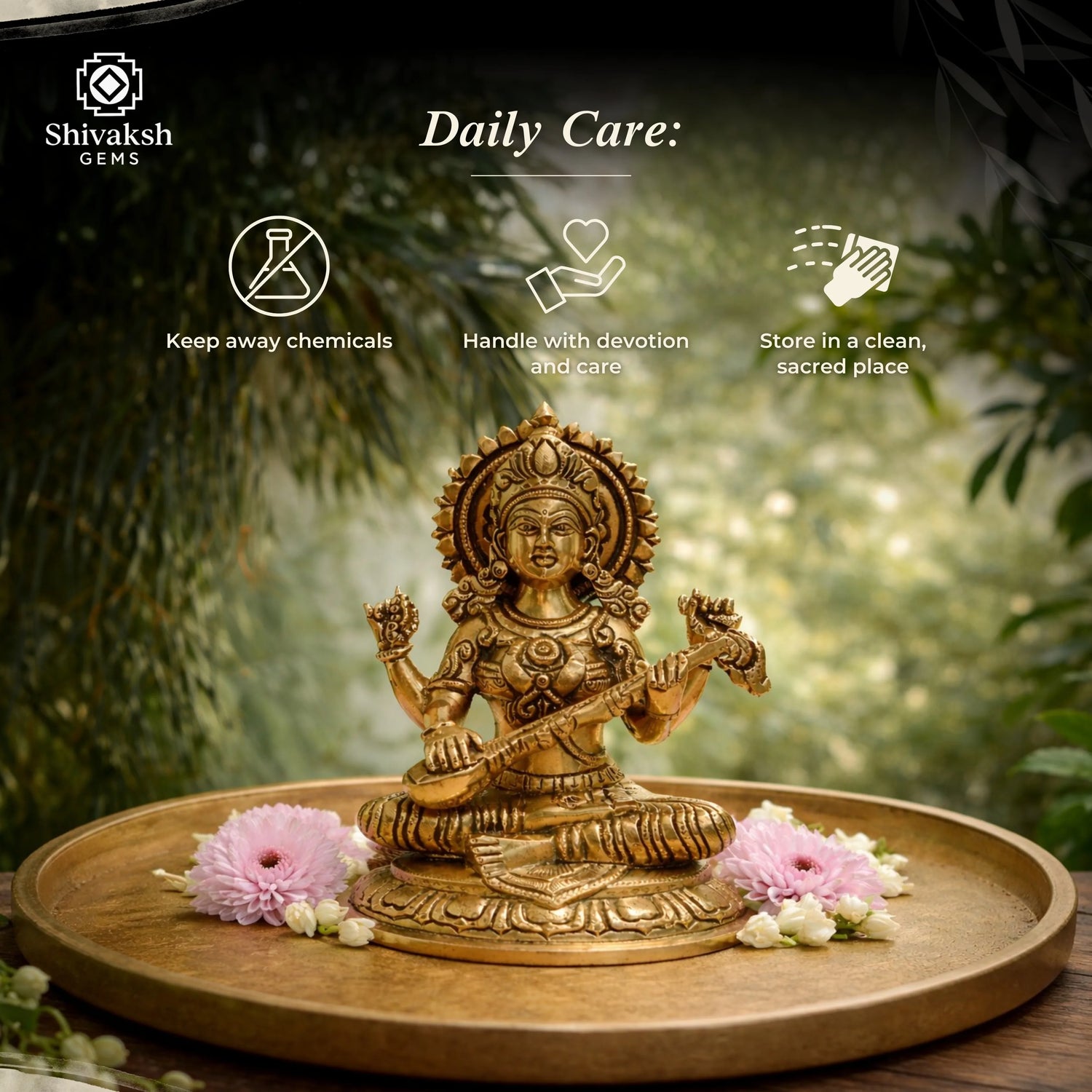 Saraswati Brass Murti