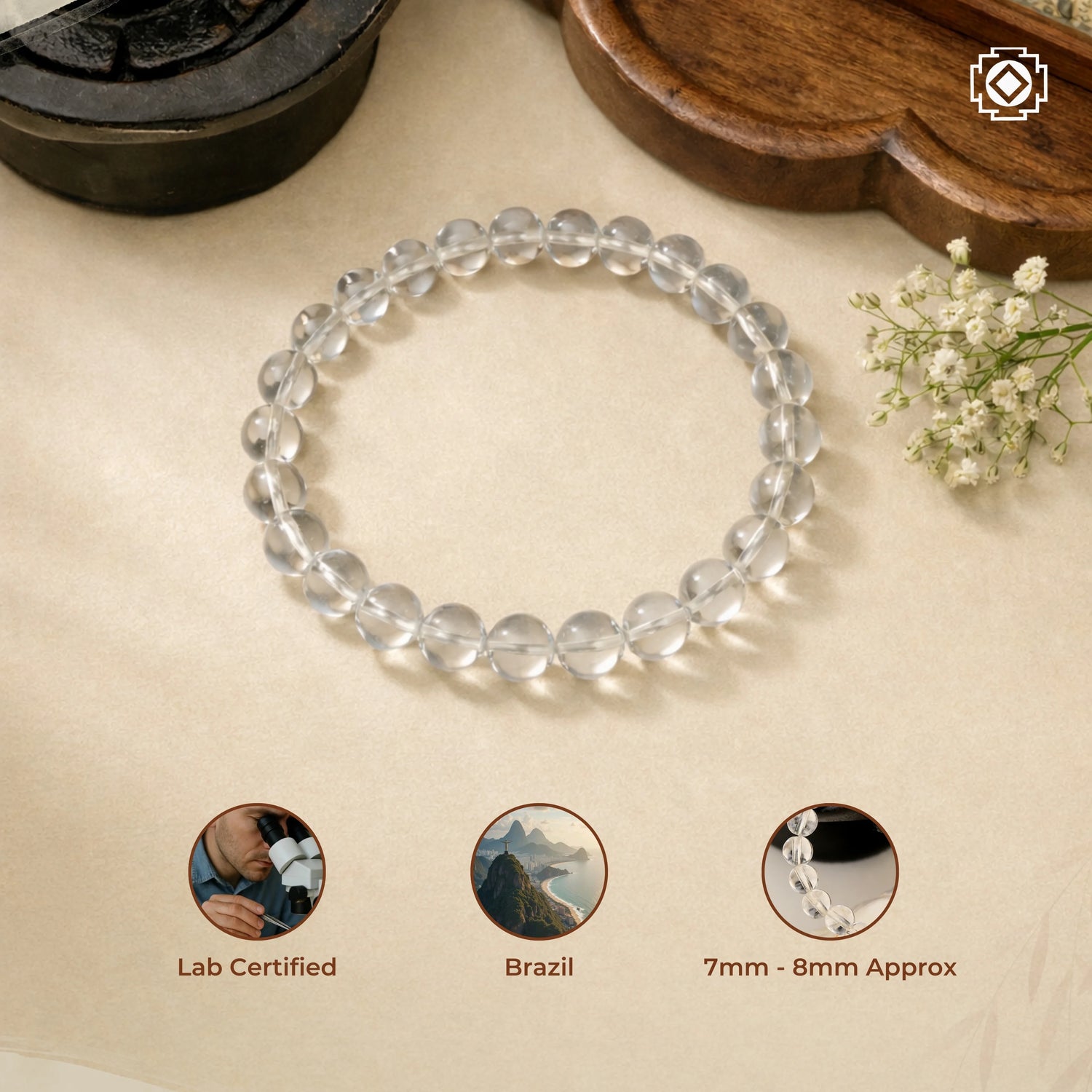 Natural Sphatik Bracelet