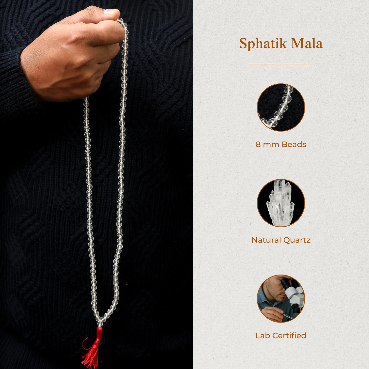 Sphatik Quartz Mala